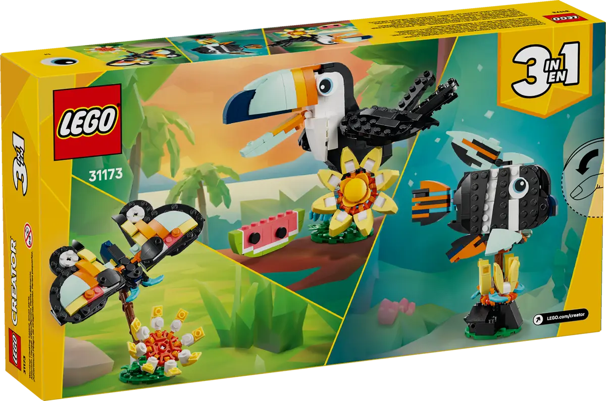 Lego Creator – Fauna Salvaje Tucán Tropical (31173) (vista)