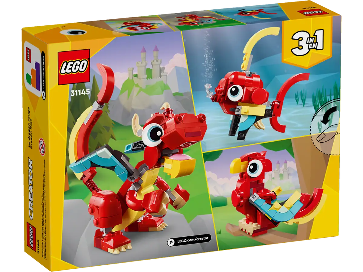 Lego Creator – Dragón Rojo (31145) (vista)