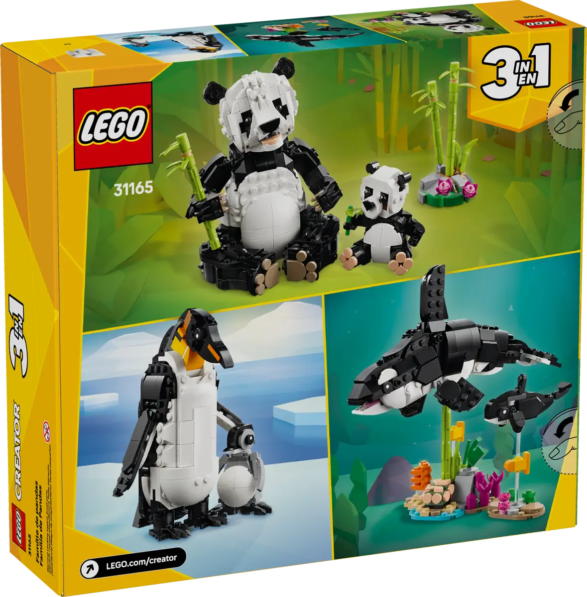 Lego Creator – Fauna Salvaje Familia de Pandas (31165) (vista)