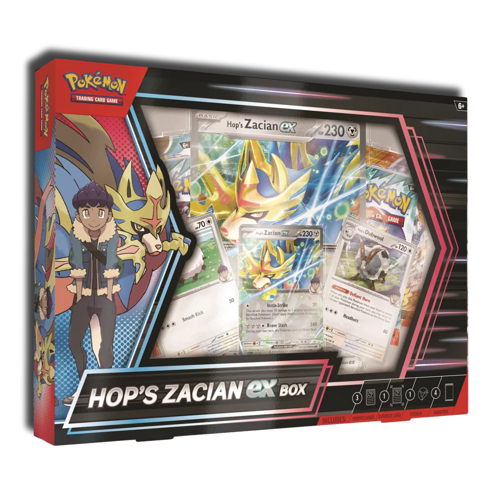 Caja Pokémon Zacian EX de Hop