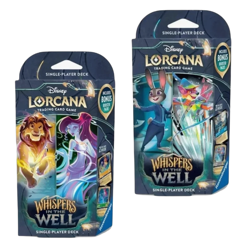 Pack Mazos de Inicio Whispers in The Well Ámbar–Esmeralda y Zafiro–Acero