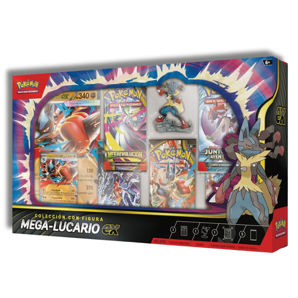 Caja Pokémon Mega Lucario EX Colección con Figura