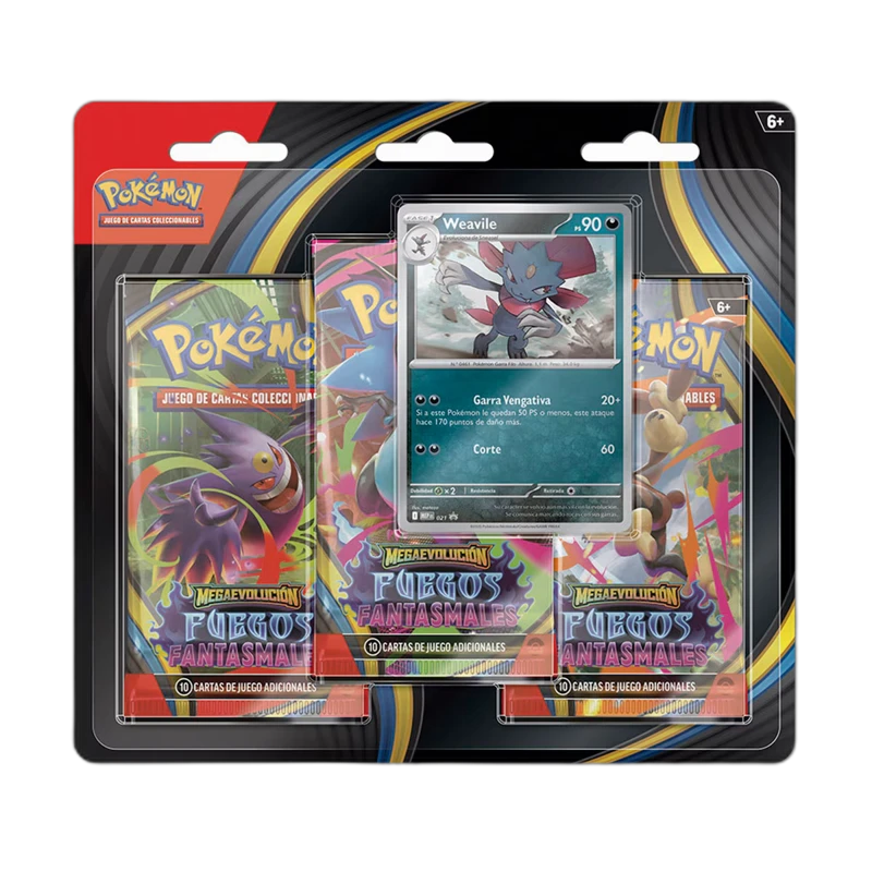 Pack Pokémon de 3 Sobres de Refuerzo Fuegos Fantasmales
