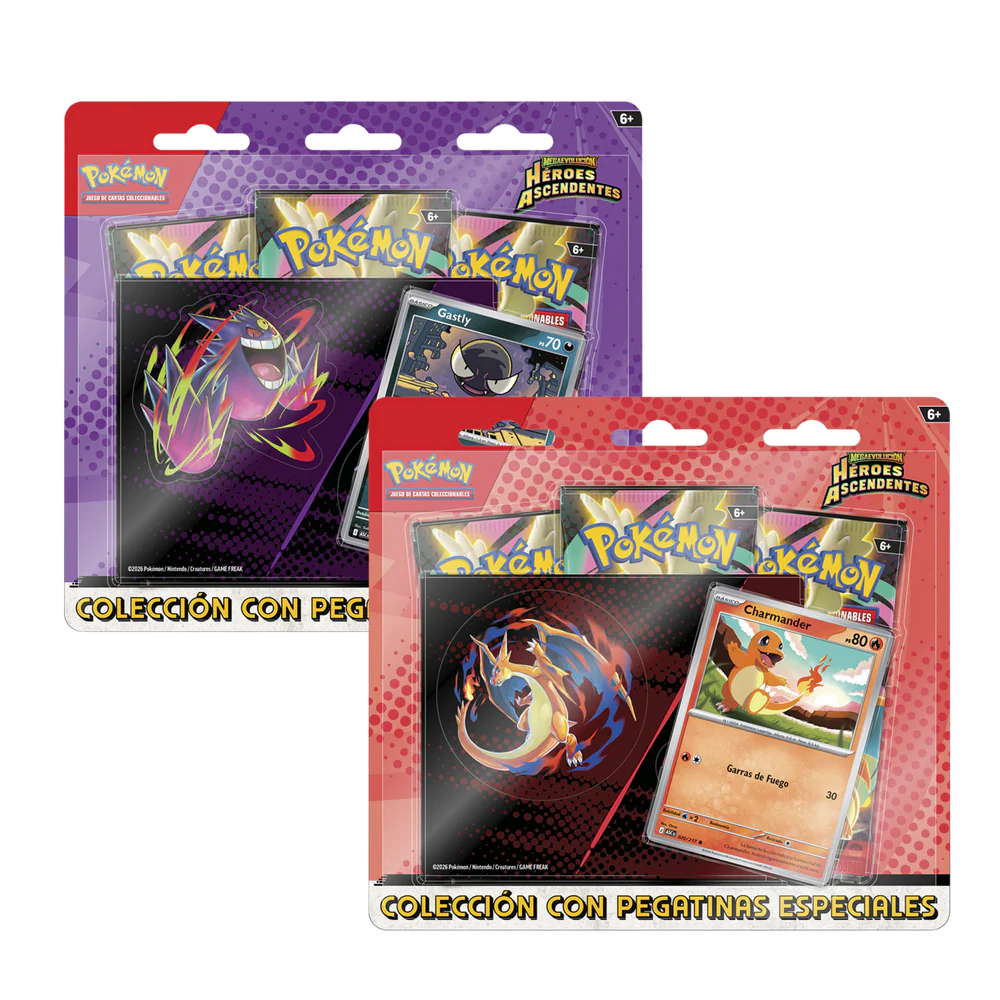 Blíster Pokémon Colección Pegatinas Héroes Ascendentes